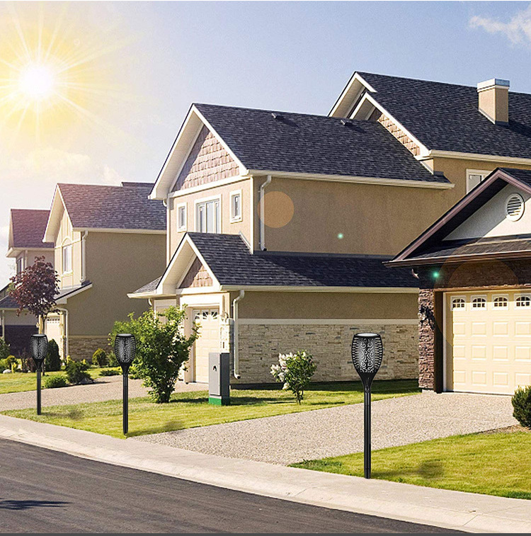 Flame lamps, solar garden lawn lamps, decorative led torches, outdoor landscape ground inserts, garden sensor waterproof lamps pic 47