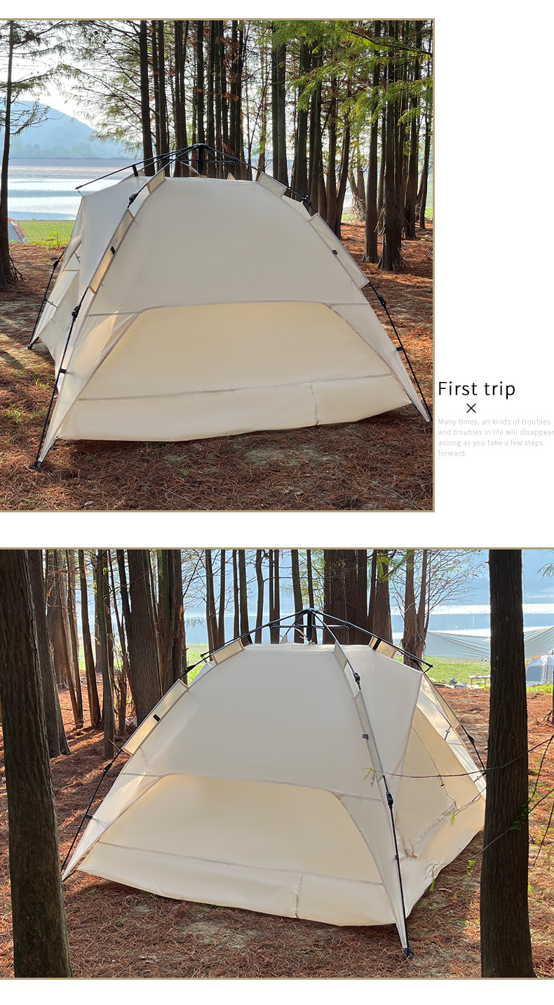 Outdoor camping tent, double-layer camping and mountaineering tent, moisture-proof and waterproof portable automatic quick-opening tent pic 16