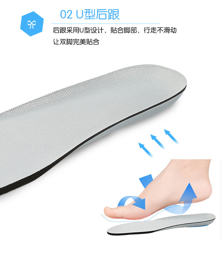 The sports insoles are breathable, shock-absorbing, sweat-absorbing and warm. They are elastic for women, running and basketball. The insoles can be cut pic 4