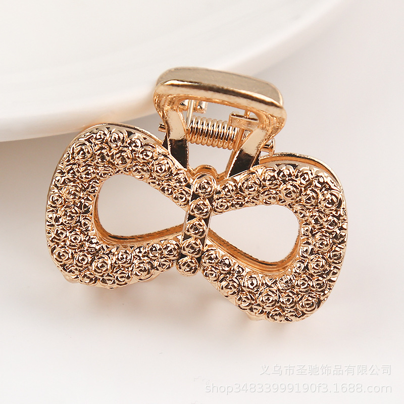 Cross-border korean version alloy plating hairpin tarjeta de pelo simple influencer mujer pelo agarrar moda versátil chao-chan liu clip pic 1