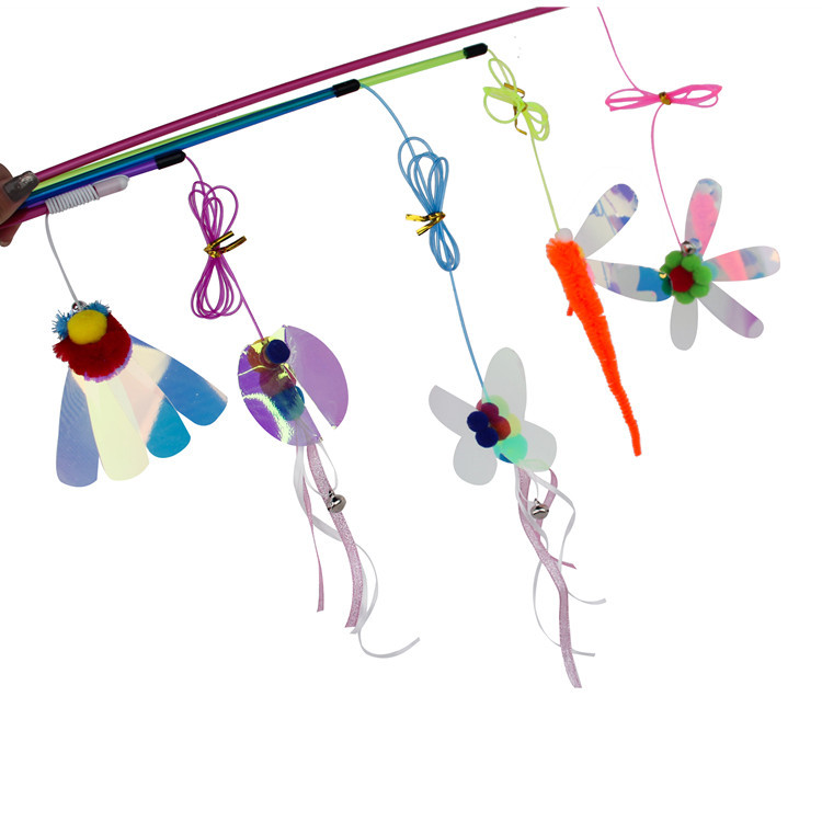 新款逗猫棒反光塑料片猫咪捕捉自嗨互动猫玩具亚马逊爆品货足详情9