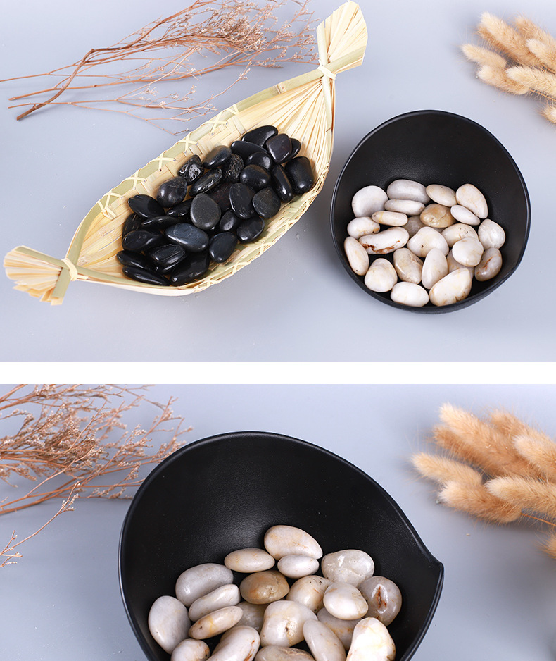 彩色鹅卵石 厂家直销五彩毛料雨花石头 工程铺路鱼缸造景盆栽石块详情6