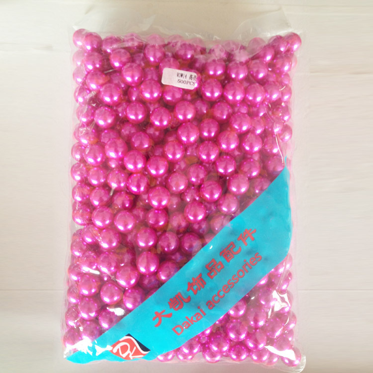 DIY accessories, porcelain red round beads, large quantity discount, pearl high-brightness cinnabar non-porous accessories, round beads, resin imitation pearl pic 3