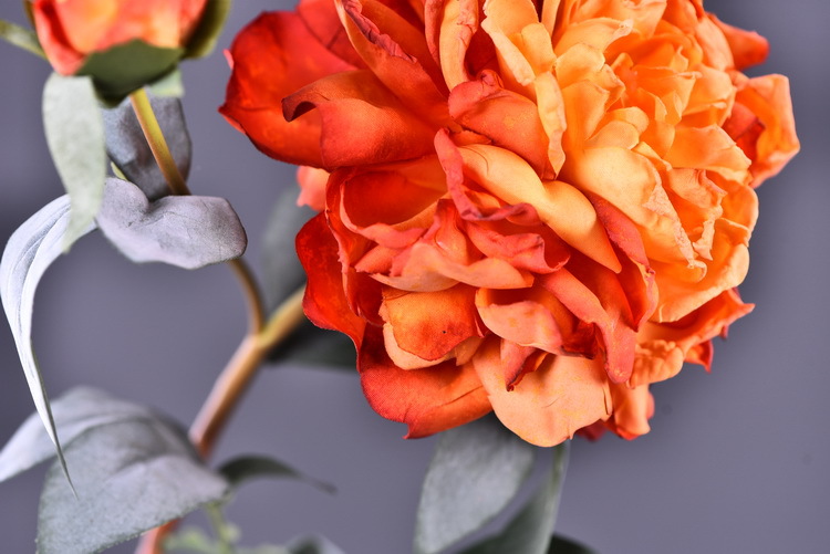 Factory direct sales of 2 simulated peonies, retro charred edge simulated peonies, soft decoration floral art for living rooms, lobbies and homestays pic 7