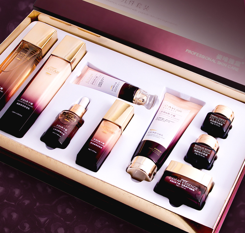 Wholesale Zhenmei Peptide caviar Cosmetic Set, complete set of genuine moisturizing and hydrating skin care lotion and lotion pic 22