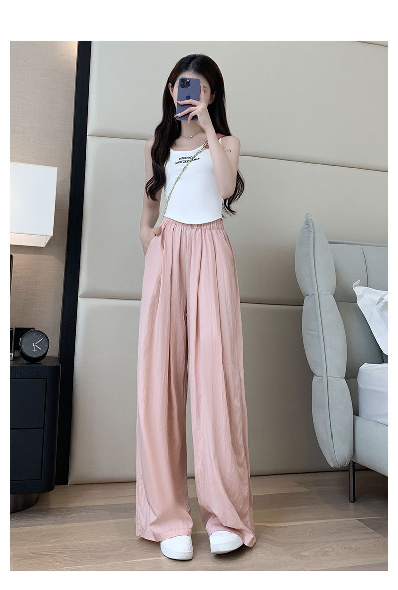 Japanese texture Yamamoto pants for women to look slimmer new summer wide-leg pants with a drape and a laid-back loose casual pants spring style for women pic 25