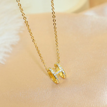 新款畅销满钻钥匙锁项链时尚钛钢锁骨链个性气质网红饰品厂家直营详情13