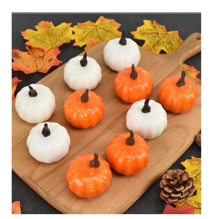 5.5cm simulated pumpkin, small pumpkin, Halloween pumpkin wreath decoration accessory, Thanksgiving pumpkin decoration prop pic 6