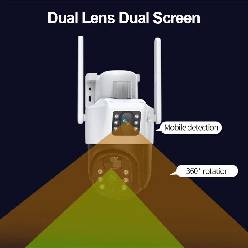 V380 solarcctv camera for home mobile phone remote dual-lens outdoor 4g solar monitoring pic 21