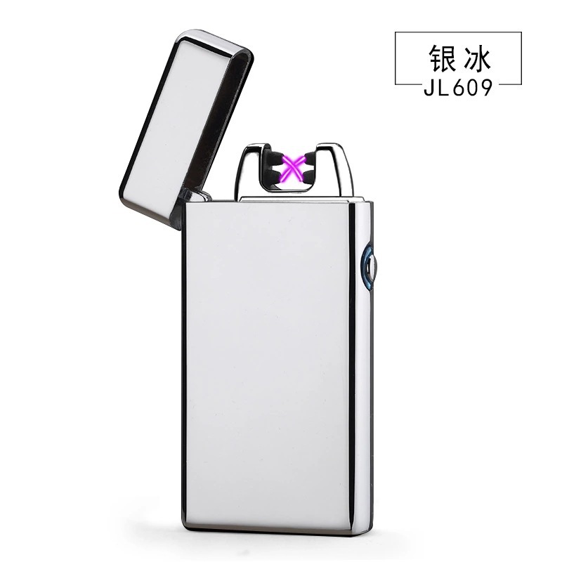JL609立体浮雕充电打火机usb双弧脉冲打火机锌合金防风电子点烟器详情20