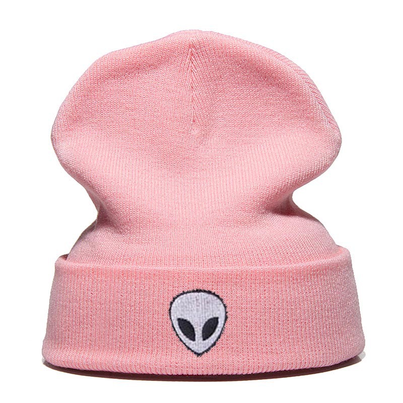 Amazon European-style alien embroidery street knitted hat, autumn and winter outdoor ghost head warm woolen hat pic 19