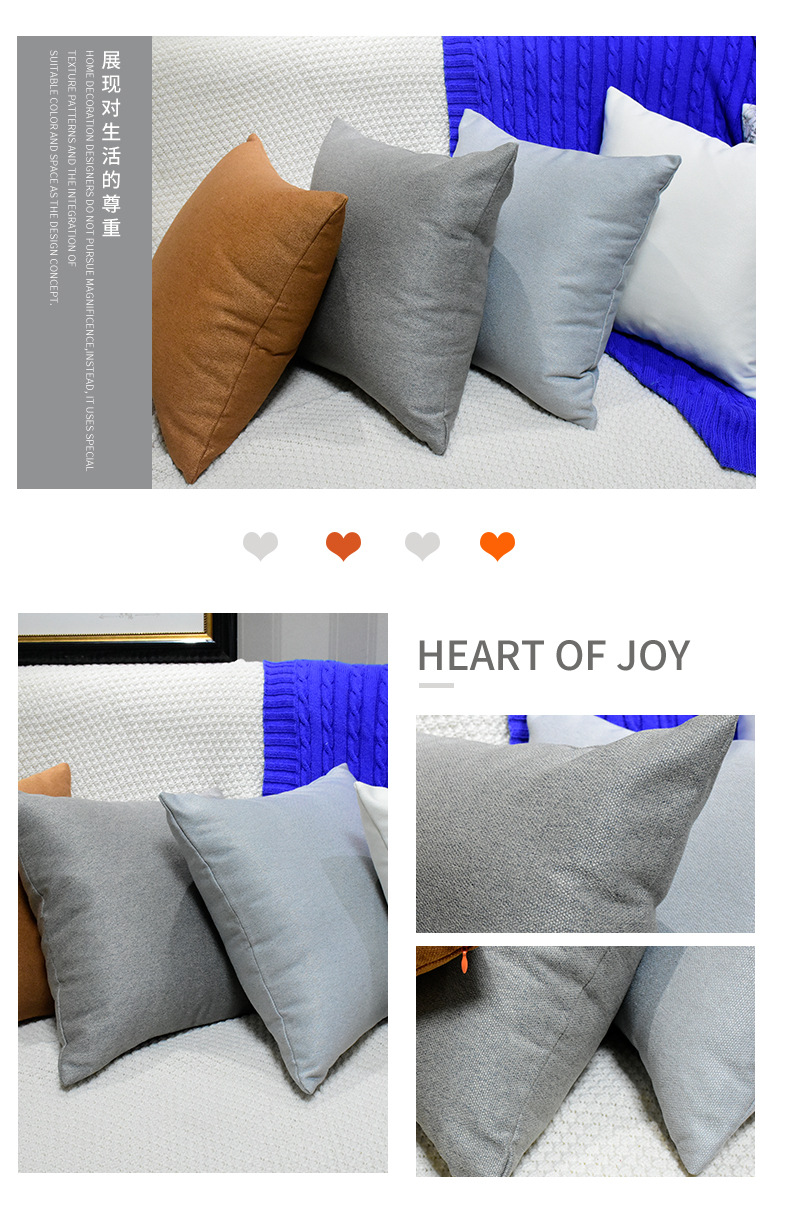 沙发抱枕套北欧蓝色印花棉麻靠垫家居客厅床头靠枕软装轻奢腰靠详情21