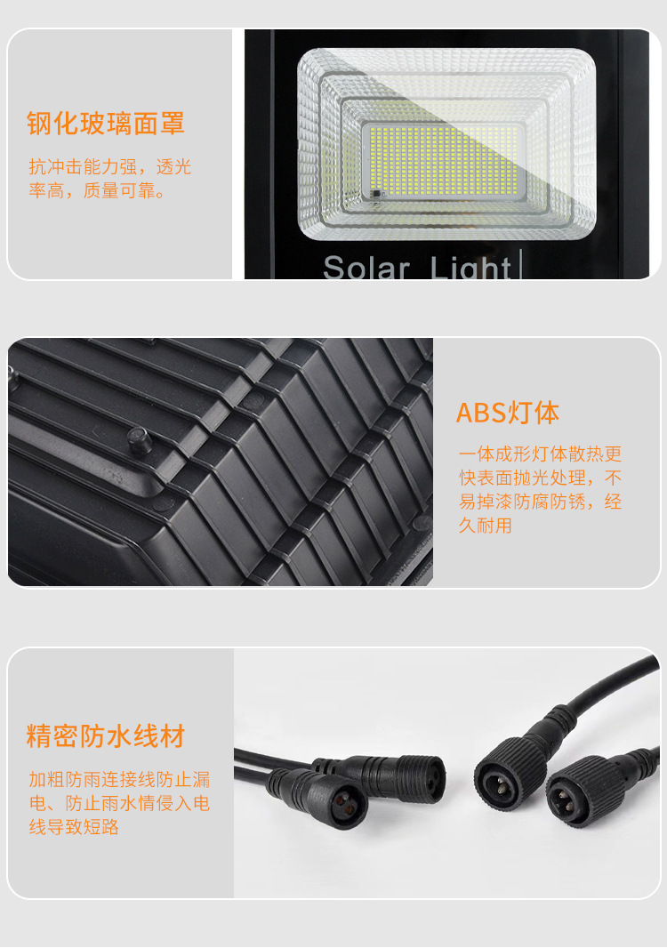 太阳能投光灯户外感应家用景观庭院灯路灯led超亮壁灯厂家批发详情17