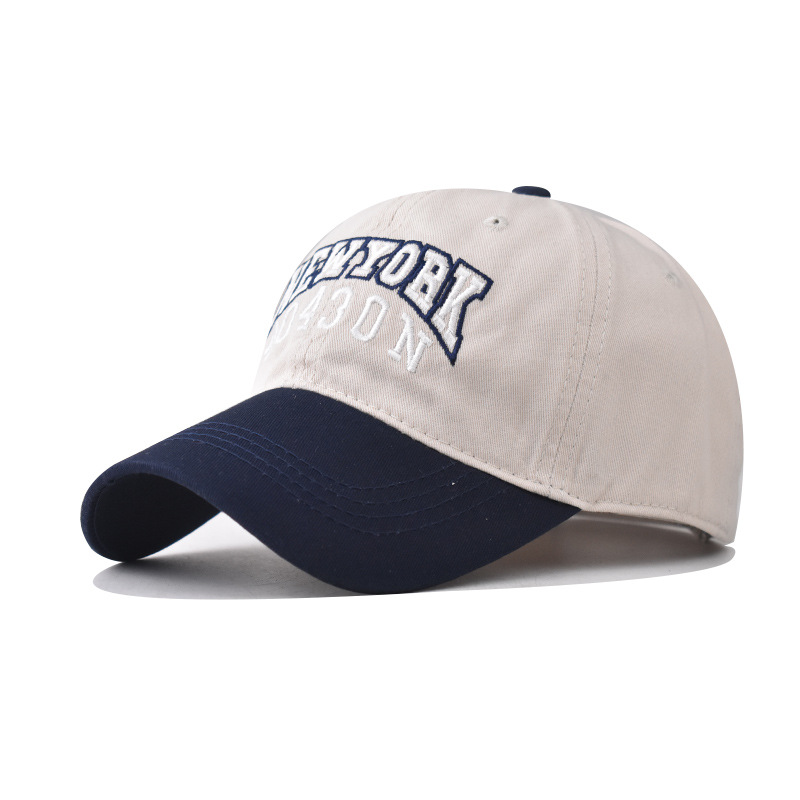 跨境新款棉大绣花NEW YORK棒球帽男女士个性鸭舌帽格子时尚帽子详情7