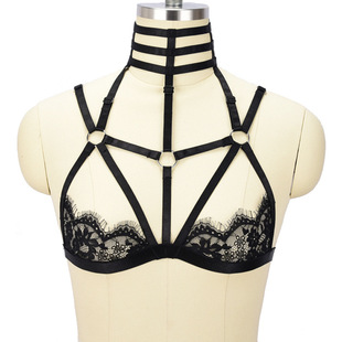 欧美2017速卖通eaby性感绑带上衣  纯色松紧带文胸情趣内衣热卖详情5