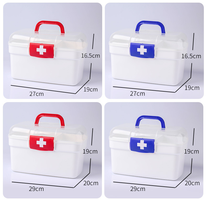 Family wholesale medicine box, large plastic storage medicine box, portable family medicine box, medicine box can be printed with LOGO pic 14