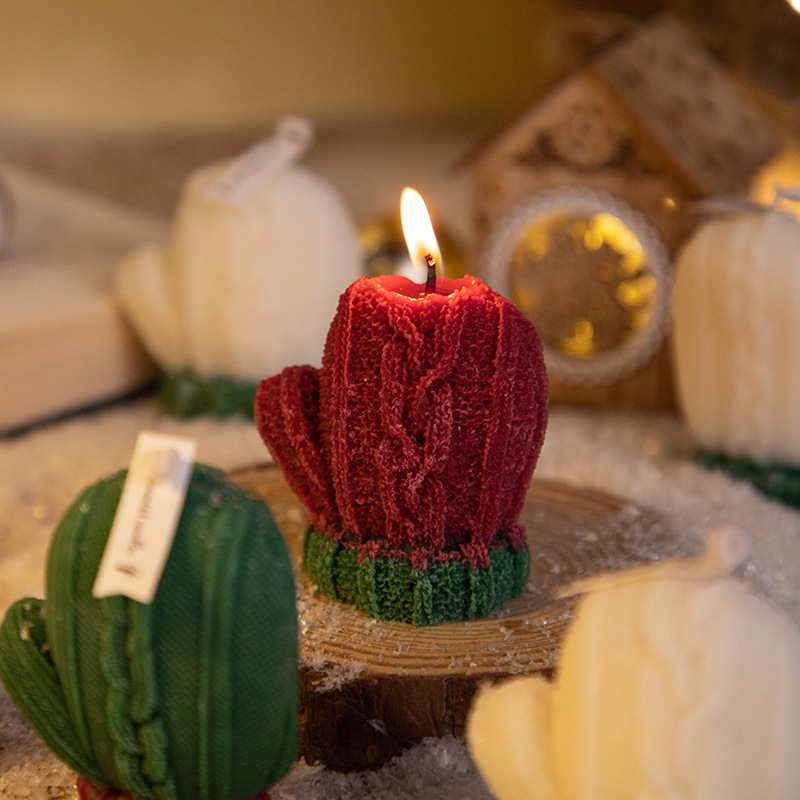 圣诞手套香薰蜡烛伴手礼ins创意家居摆饰套装拍摄道具节日礼品详情6