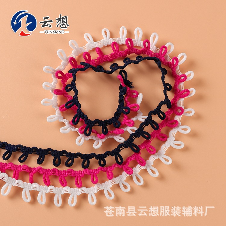 In 2022, we offer all-cotton pom-pom lace and plush pom-pom lace. We can process 1.8cm white pom-pom lace pic 16