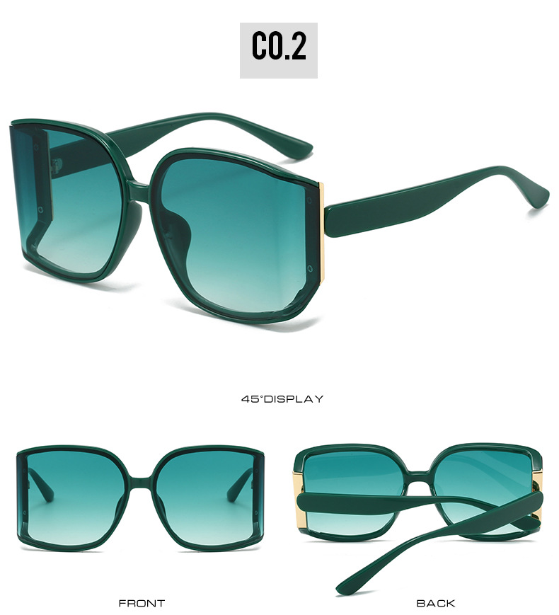 Fashionable large-frame multi-sided curved lens sunglasses, high-end European and American UV-resistant sunglasses, and personalized street style glasses pic 8