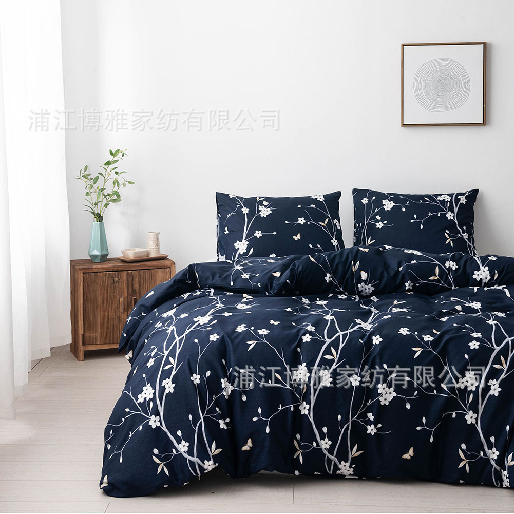 Boya Home Textiles offers cross-border exclusive Amazon supply of Nordic-style printed brushed duvet covers, three-piece sets and bedding wholesale pic 9