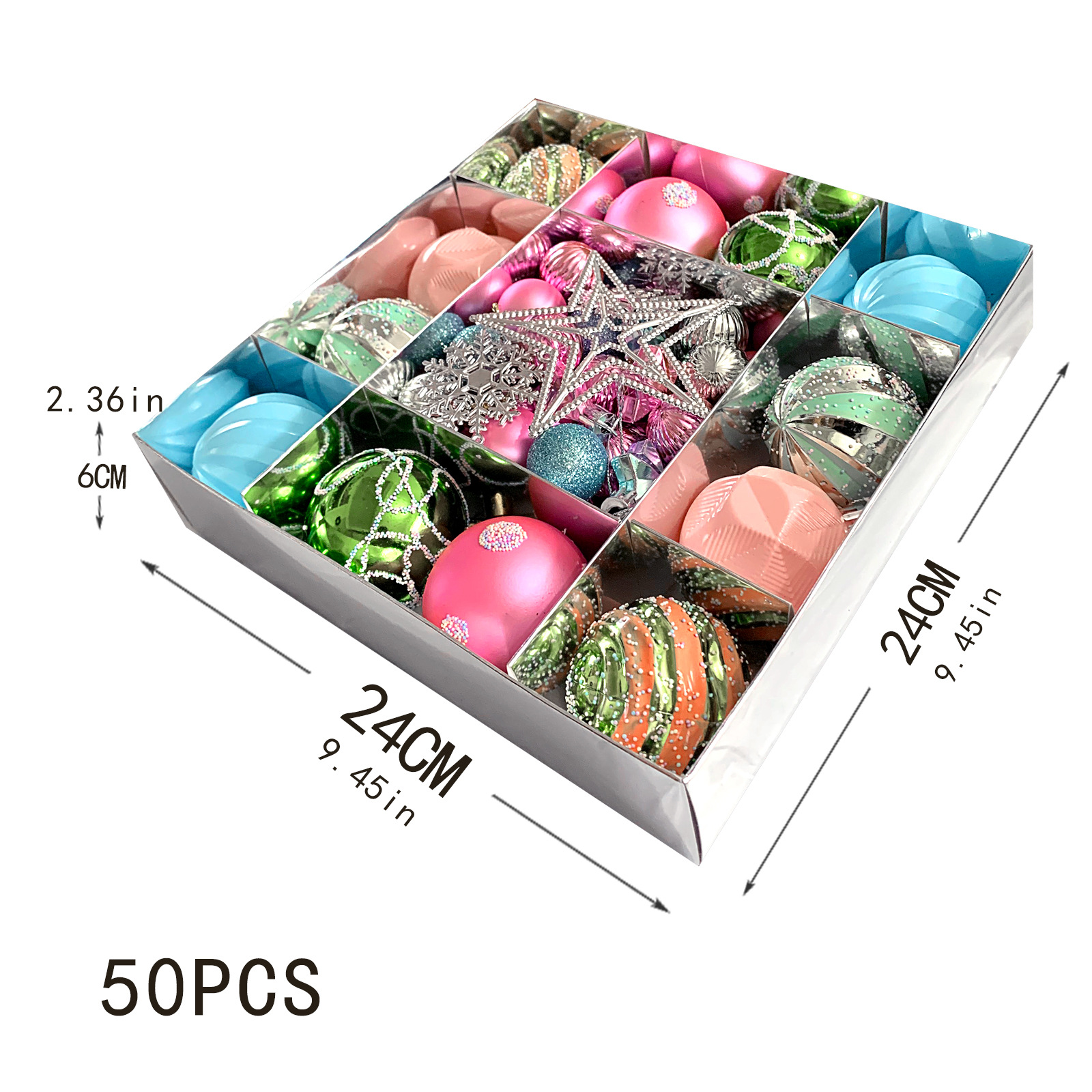 Temu/SHEIN Christmas decorations: Electroplated deer plastic balls, painted Christmas ball sets, Christmas tree pendants pic 3