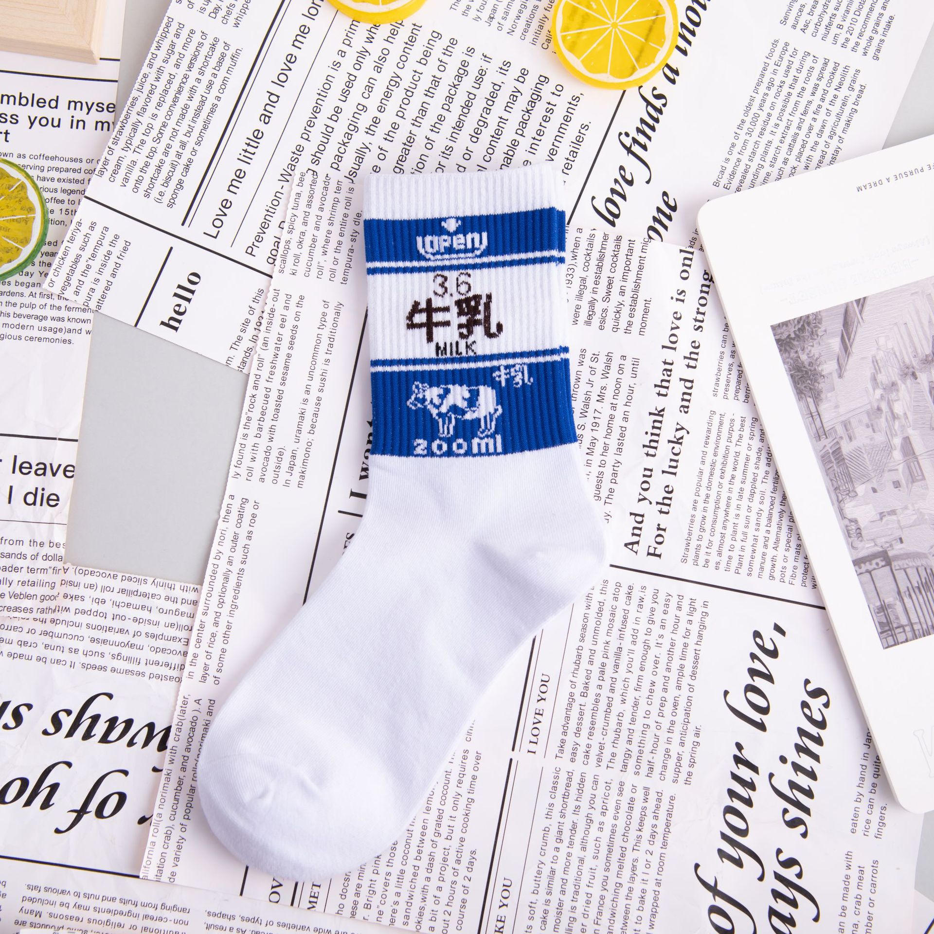 Funny and trendy drink socks for men and women, long socks for Internet celebrities, Japanese school style sports outerwear, mid-calf socks, one-piece consignment pic 10