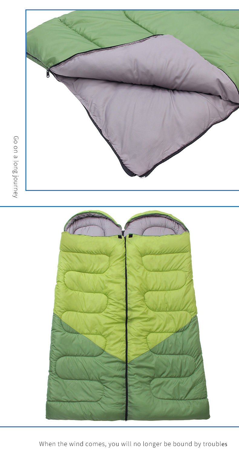 Outdoor camping, thickened all-season sleeping bags, family outings, spliced sleeping bags, office midday rest sleeping bags pic 16