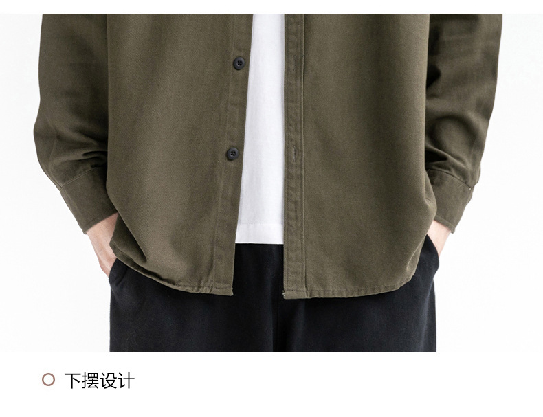 衬衫男2023春夏新款男士长袖韩风青少年翻领商务休闲开衫衬衫详情23