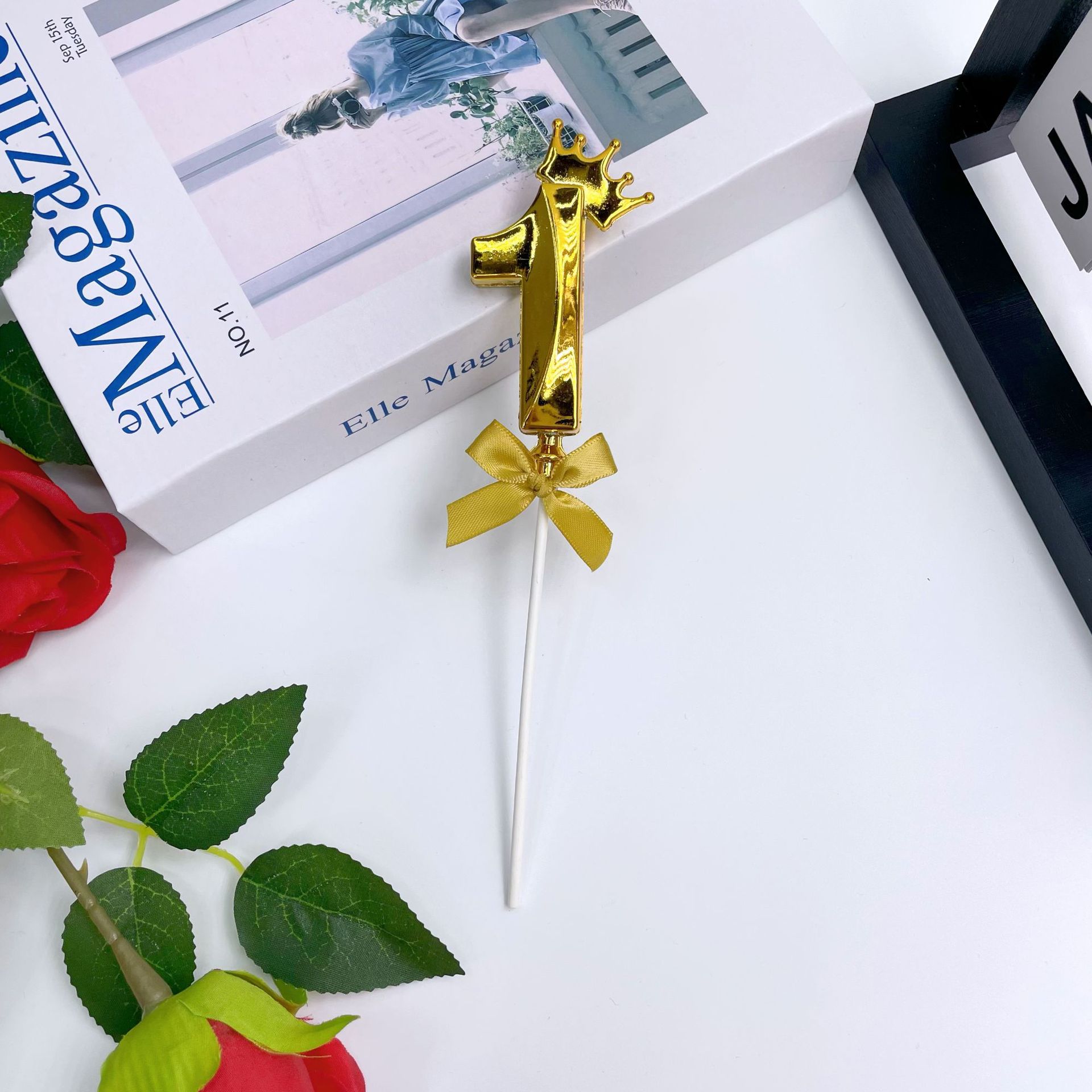 跨境创意新品3D立体皇冠数字插件派对生日蛋糕烘焙甜品台装饰摆件详情10