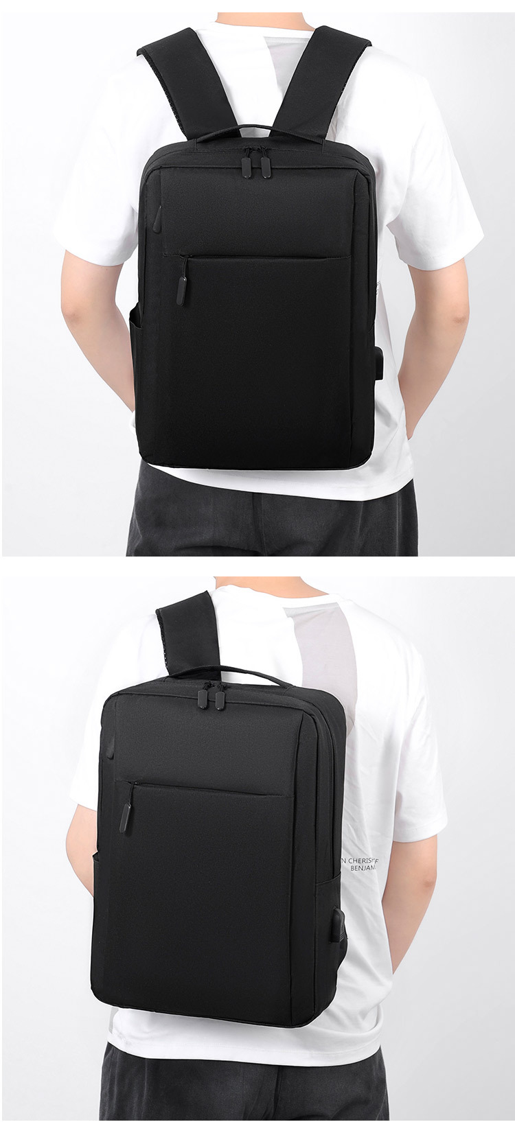 Backpack wholesale: Male high school computer bags, female sports canvas business backpacks, middle school shoulder backpacks pic 22