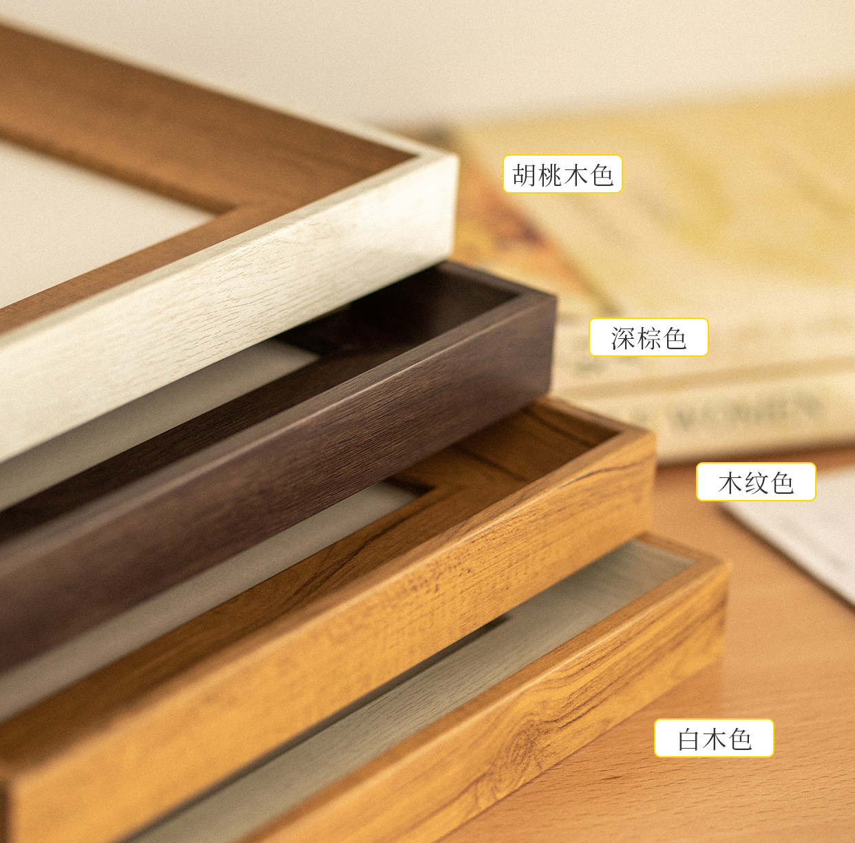 American minimalist photo frames, square creative picture frames, retro display stands, 6-inch, 7-inch, 10-inch wall-mounted decorative picture frames wholesale pic 15