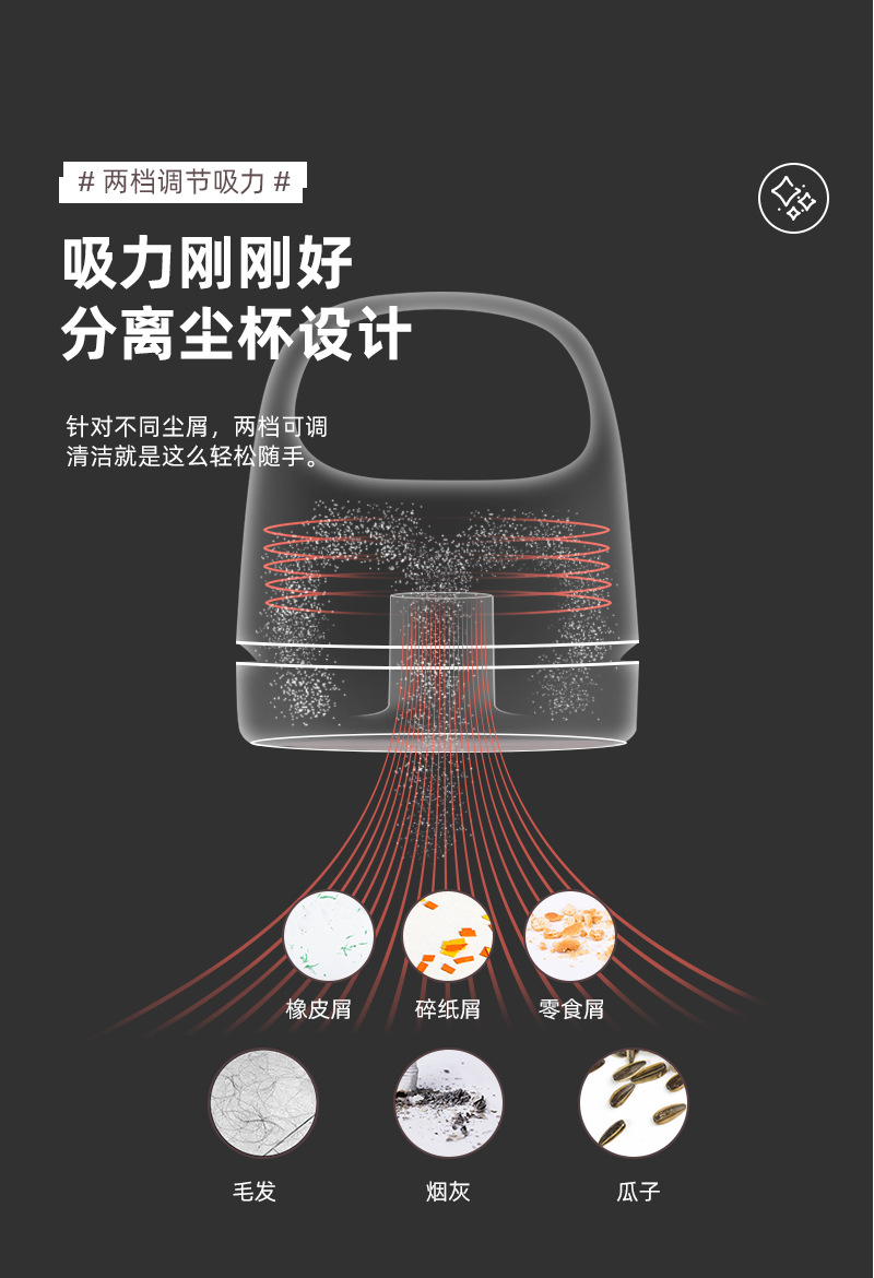 Amazon wireless handheld mini desktop vacuum cleaner, car small household rubber electric mite remover pic 4