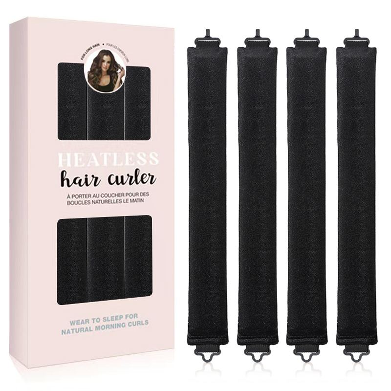 跨境专供3根装3cm无热卷发棒懒人睡眠大波浪带70cm丝巾双钩式批发详情2