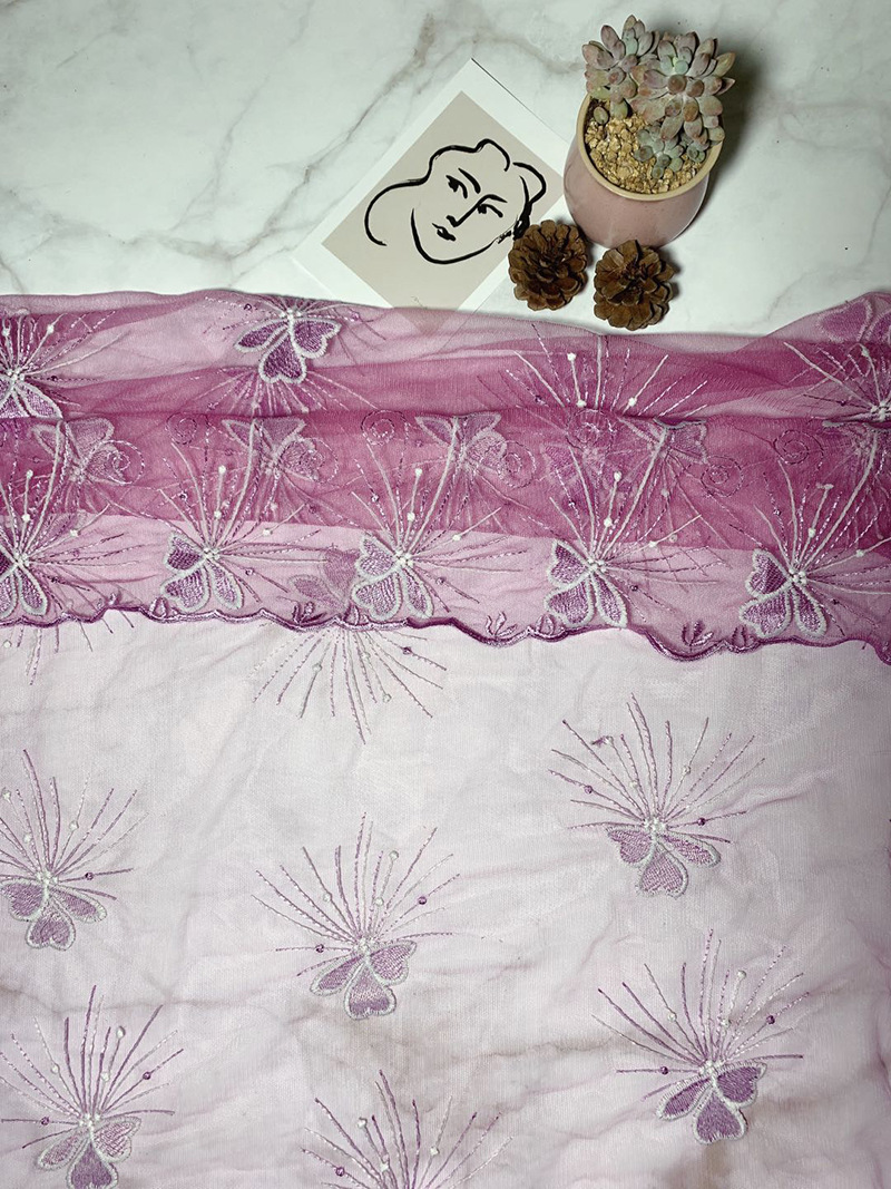 Factory direct sales of home textile accessories, embroidery, large butterfly fabric, clothing, window screen accessories, multiple specifications customized pic 12