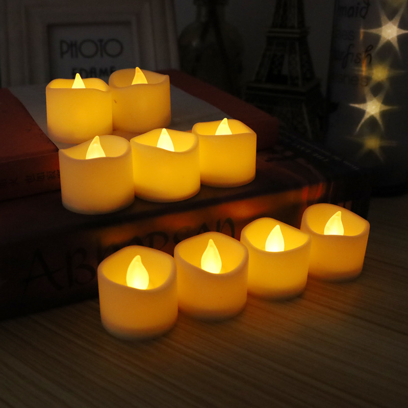 Electronic candle simulation led candle lamp CR2032 tea wax wedding party Christmas festival atmosphere prop pic 1