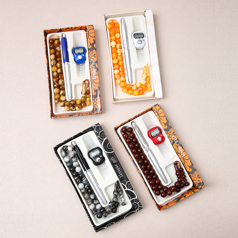 中东沙特礼拜赞珠33颗念珠三件套男女手持手串中东爆款手链批发详情2