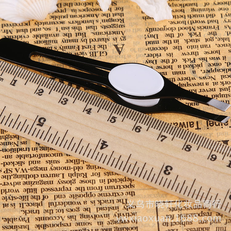 不锈钢拔白头发夹子拔眉夹修眉夹眉毛夹眉镊子美容修眉斜口详情12