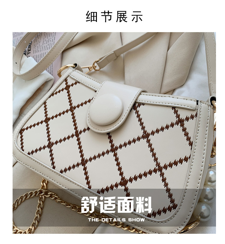 夏季包包女2021新款潮时尚链条腋下包法棍包法国小众百搭斜挎包详情1