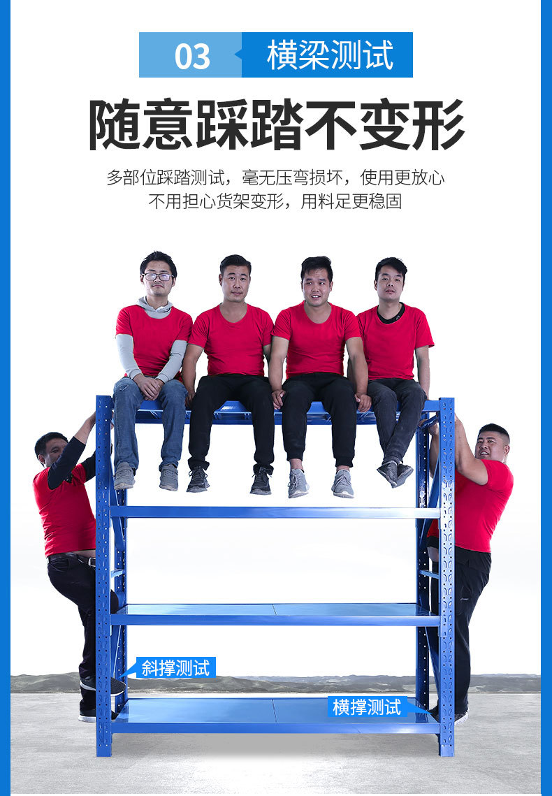 轻型中型重型货架子储物库房仓库铁置物架展示架家用批发仓储货架详情15