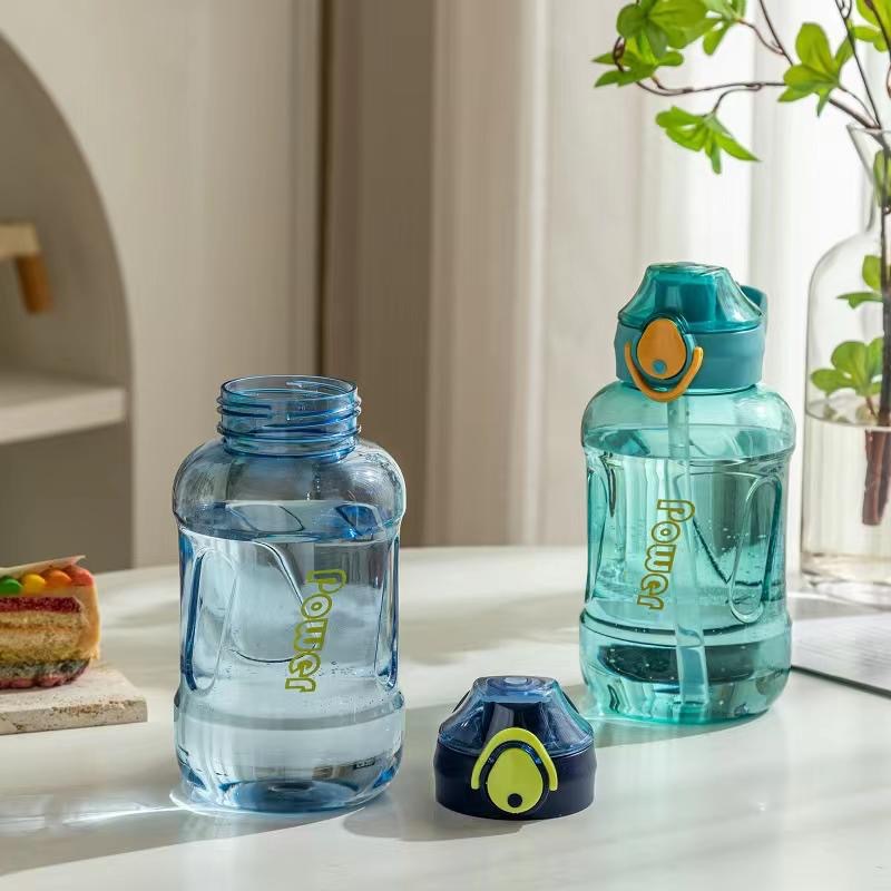 Large-capacity water cup, fitness and sports water bottle, portable for men, super large 900ml, high appearance level plastic cup for female students, summer pic 12