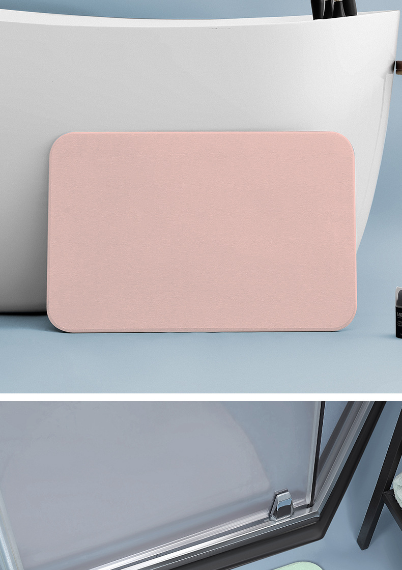 硅藻泥地垫吸水浴室防滑速干脚垫卫生间入户门口厕所垫子硅藻土硬详情7