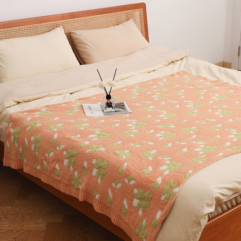 ins Country Style Class A half-sided velvet blanket Homestay bed flag decoration blanket Soft knitted sofa nap blanket pic 8