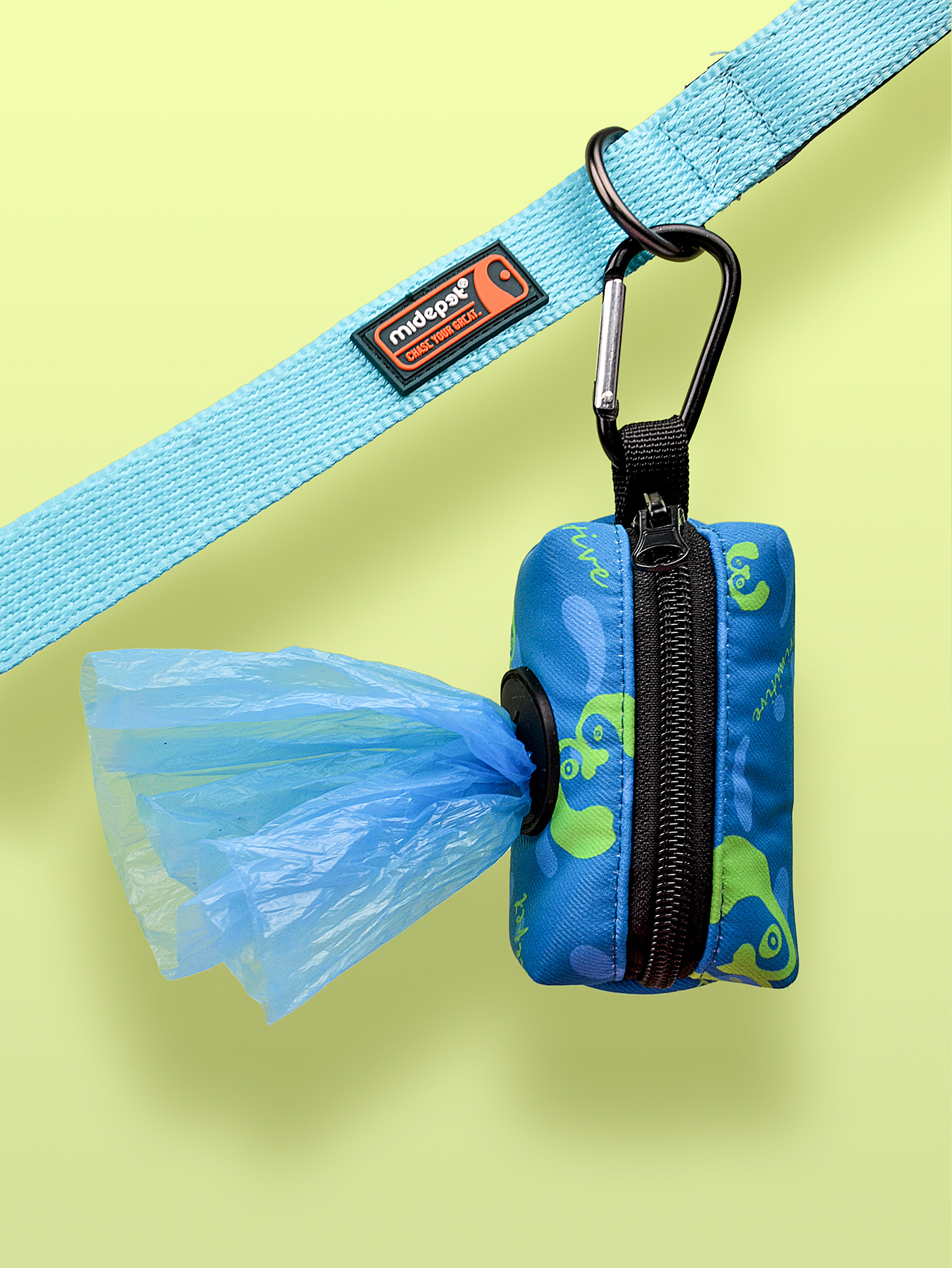 Maidi Cross-border New products: Simple blue pet cat and dog travel garbage bags, storage bags, and dog poop bags pic 4