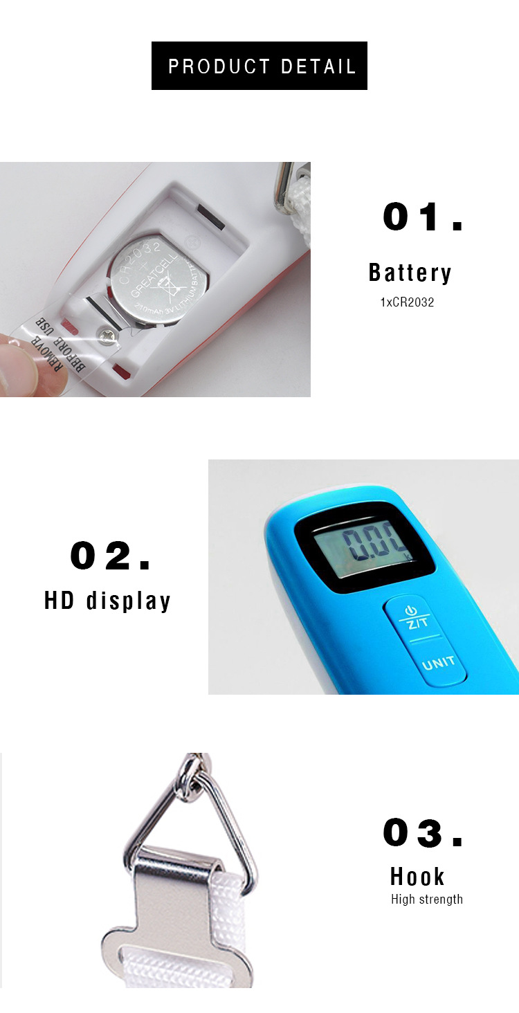 [Constant-730E]厂家直销电子手提秤颜色多样行李秤小巧方便跨境外贸行李称电子秤详情5