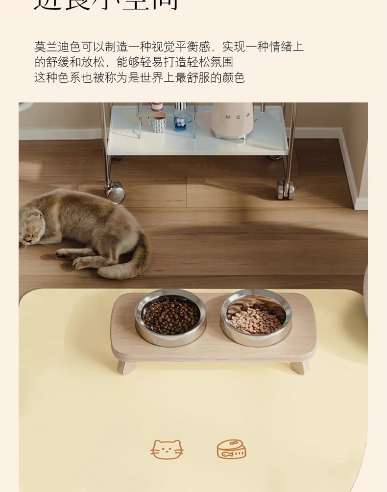 宠物餐垫防水防滑防漏猫咪狗狗吃饭专用皮革可擦洗餐垫详情5