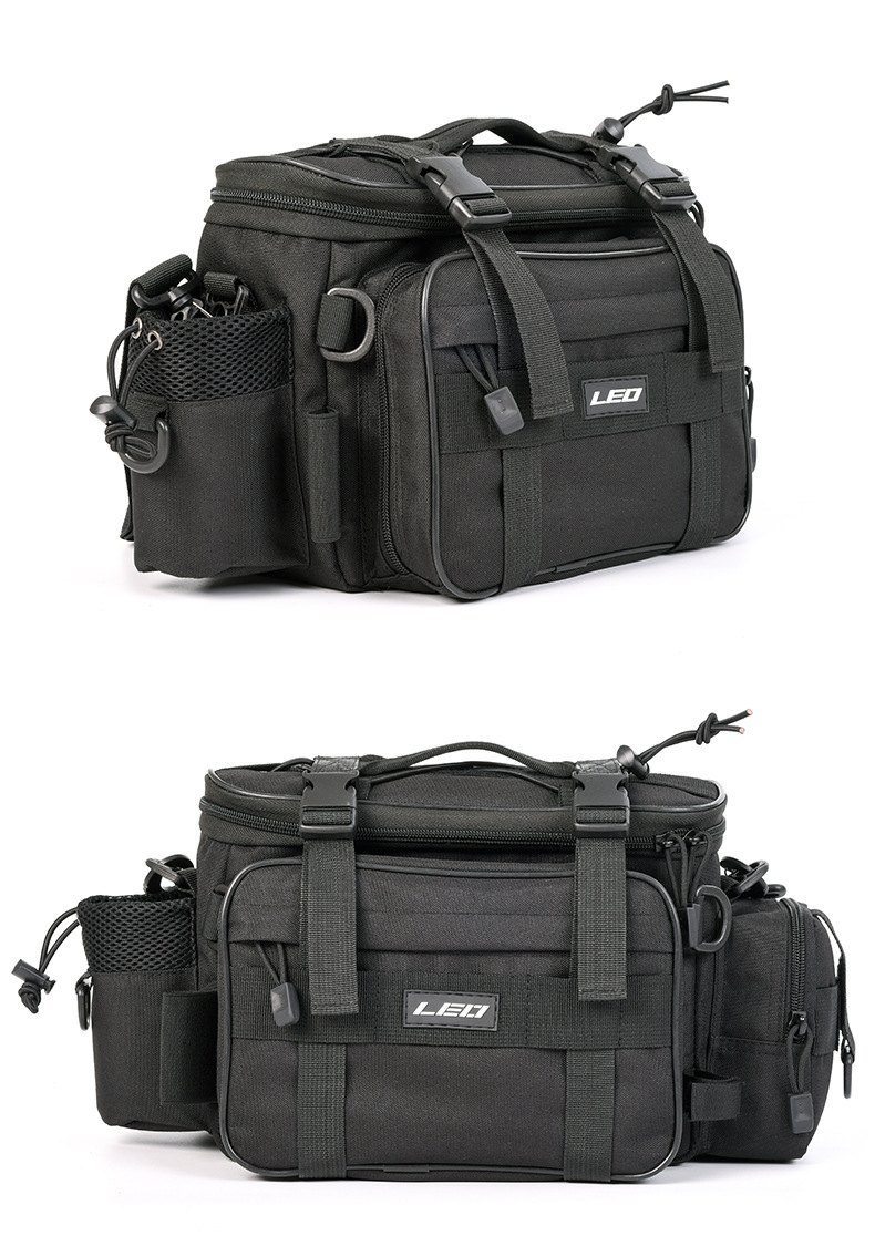 27852 LEO/ Leou [Black Multi-functional LUER Bag] LUER Fishing tackle Crossbody Bag Camera Bag for Outdoor use pic 6