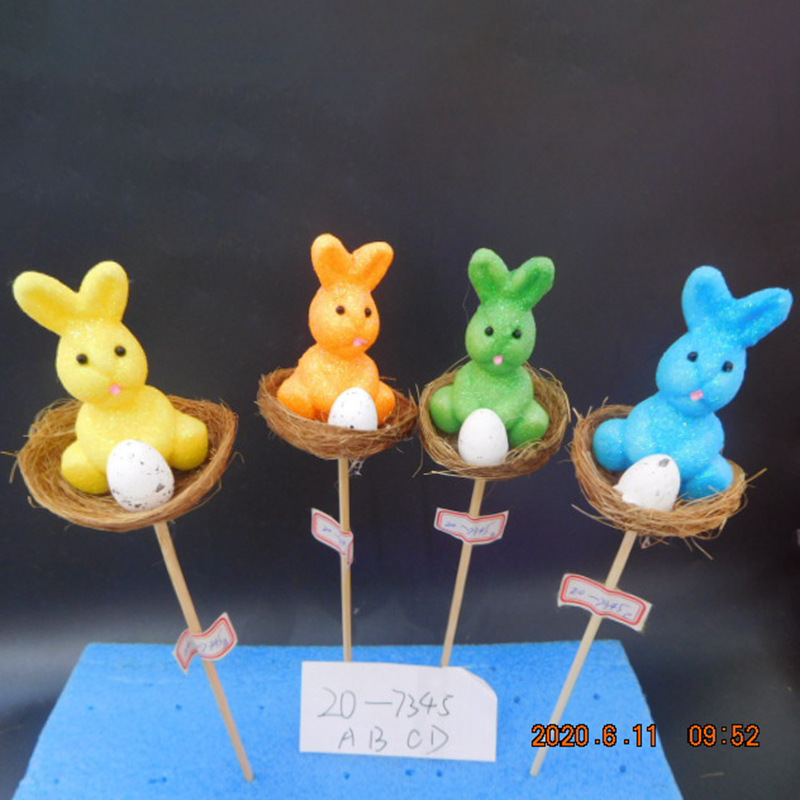 New Easter bunny and chick flower arrangements are cute and creative for garden and park decoration pic 4