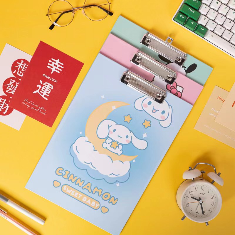 可爱简约玉桂狗美乐蒂板夹卡通学生A4资料试卷夹板文件写字大垫板详情11