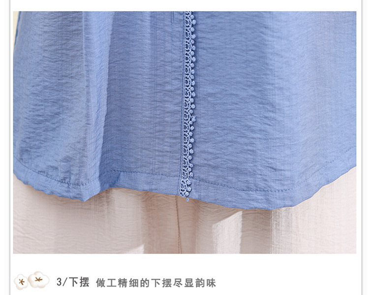 2023 Summer short-sleeved set for middle-aged mothers, a new summer style of loose, stylish and youthful embroidered T-shirt for women pic 15