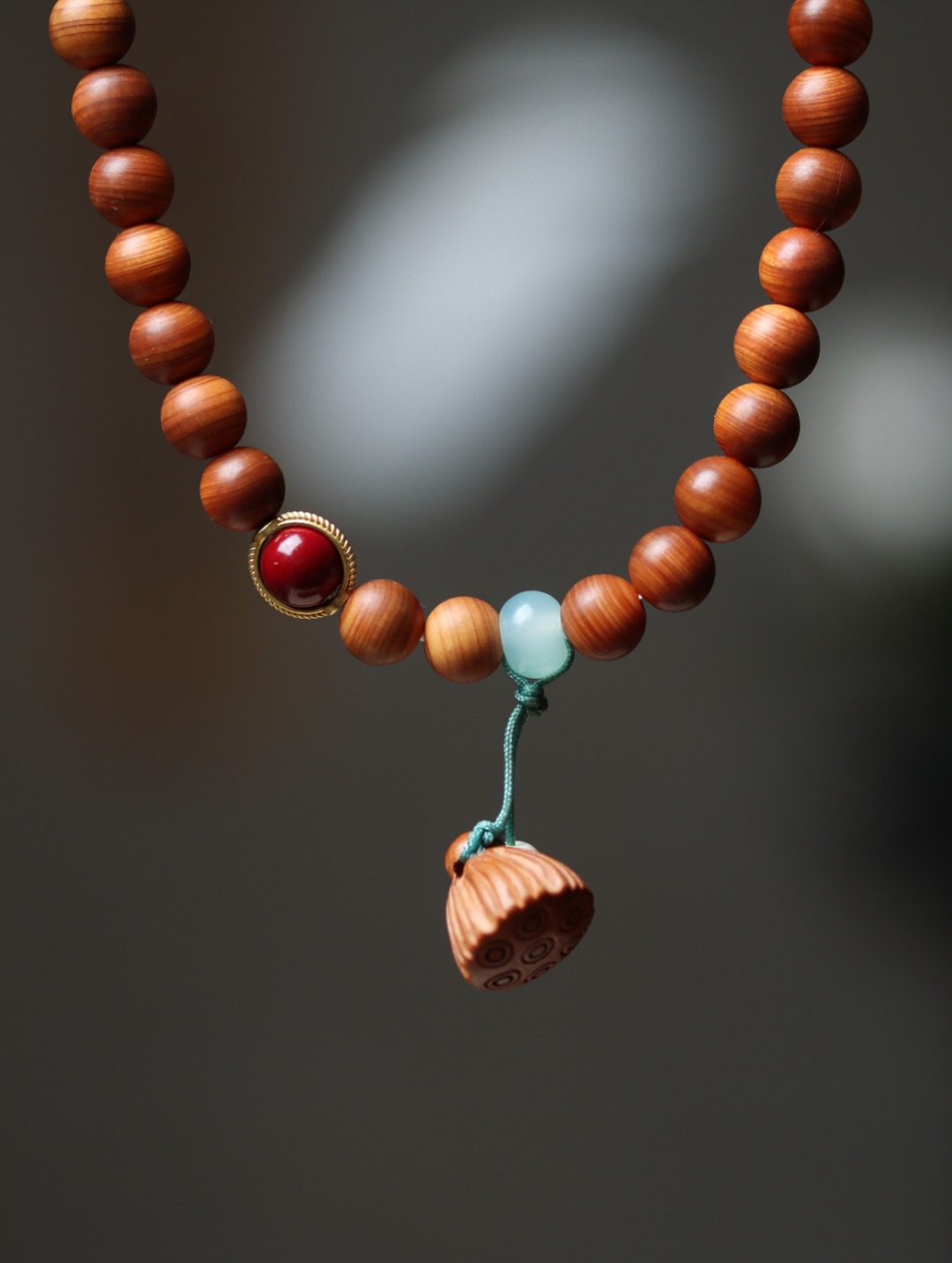 双圈陈化太行崖柏莲花文玩手串佛珠玛瑙黄杨手链男木diy蓬配女士详情5